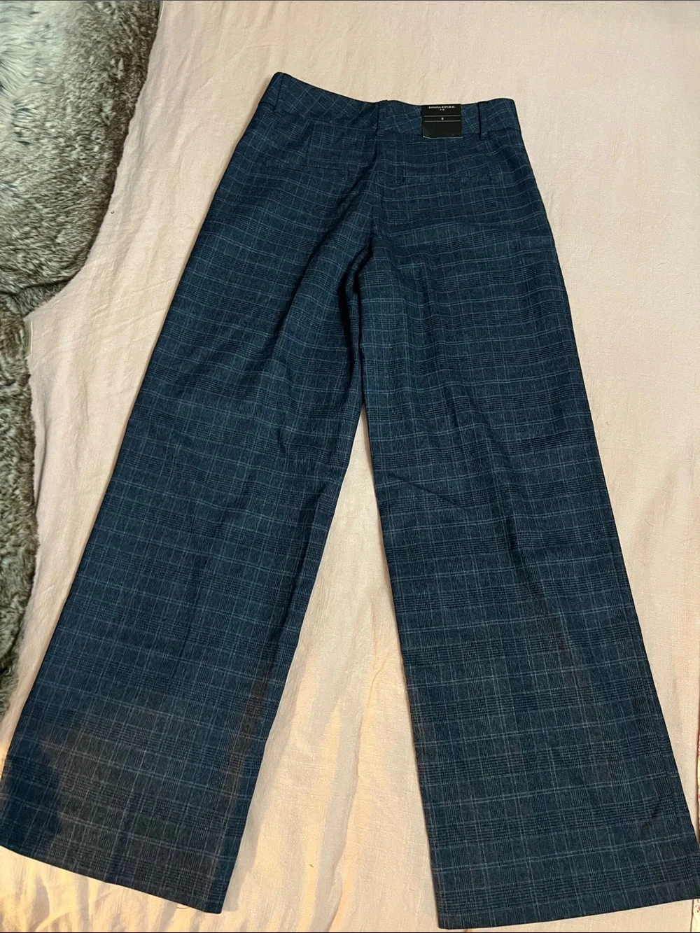 Banana Republic Dark Blue Plaid Dress Pants
